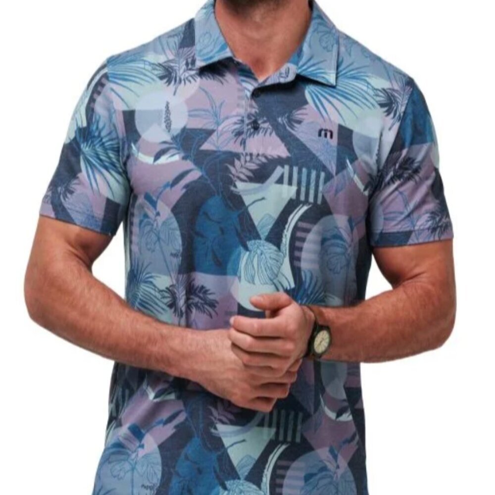 Travis Mathew Men's Featherweight Summer Polo S Total Eclipse Performance Golf - Picture 4 of 8